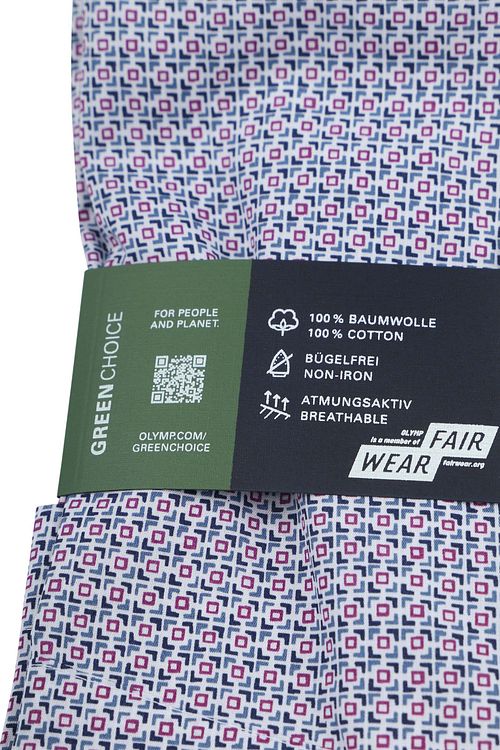 Olymp Luxor Overhemd Print Paars Product / Detail