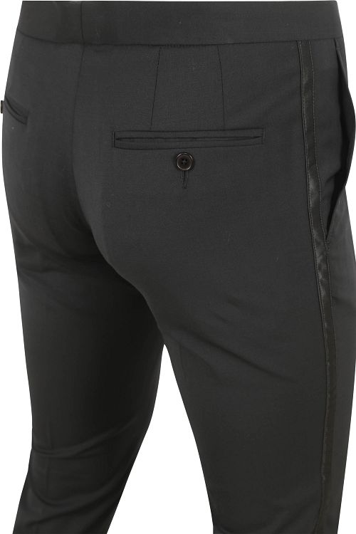 Pantalón de traje de lana mezclada negro Product / Detail