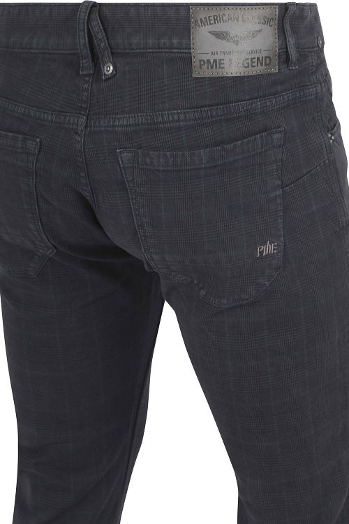 Pantaloni PME Legend Nightflight a quadri blu navy Product / Achterkant