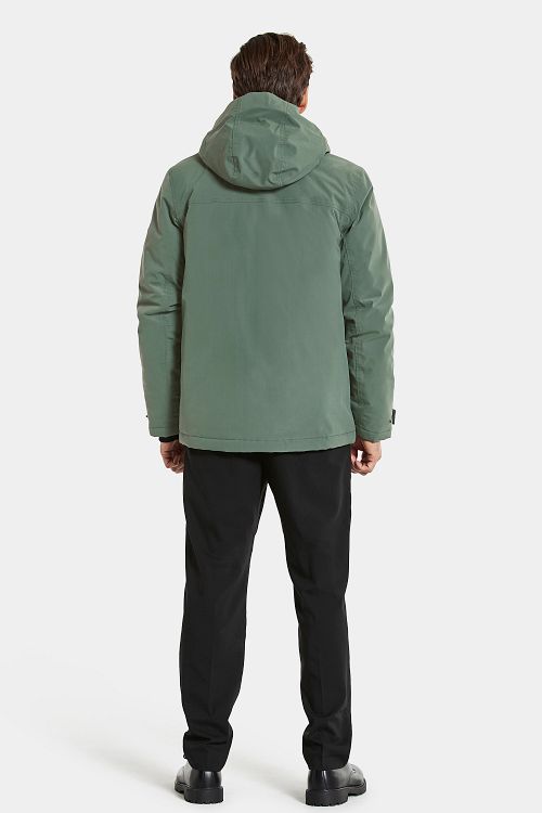 Parka Hilding Didriksons verde oscuro Model / Achterkant