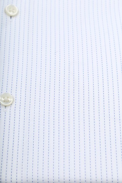 Passande Skjorta Twill Dubbel Manschett Tryck Vit Product / Detail