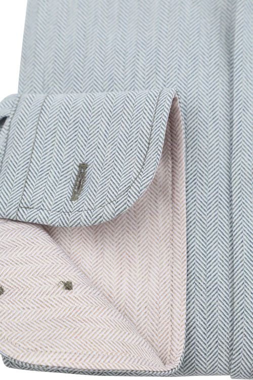Passende Herringbone Skjorte Grønn Product / Detail