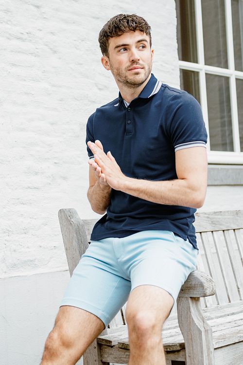 Passende Kick Polo Blå Model / Voorkant med Bram