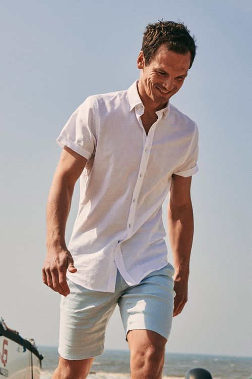 Passer Perfekt Short Stanley Ice Lysblå Model / Voorkant