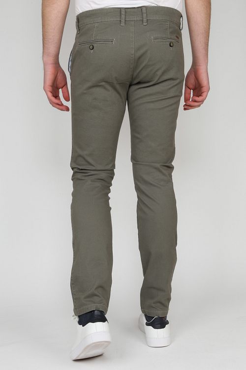 Passerende Chino Sartre Olive Model / Achterkant