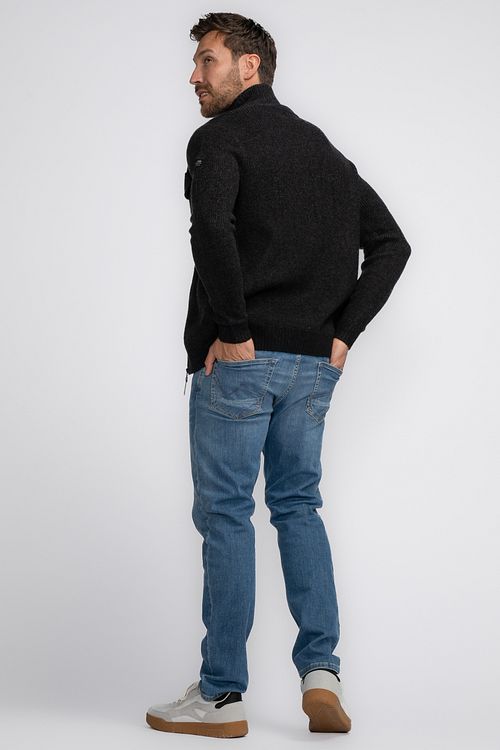 Petrol Cardigan Sitka Noir Model / Achterkant