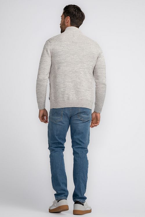 Petrol Strickjacke Elim Greige Model / Achterkant