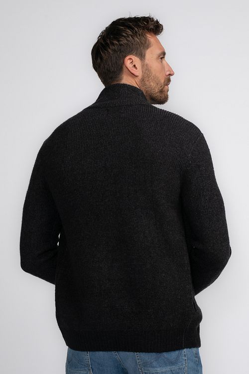 Petrol Strickjacke Sitka Schwarz Model / Achterkant