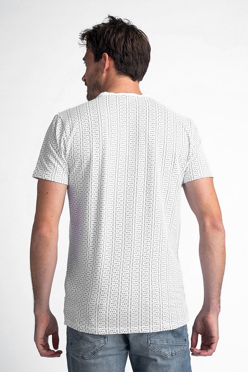 Petrol T-shirt Myrtle Beach Avtryck Vit Model / Achterkant