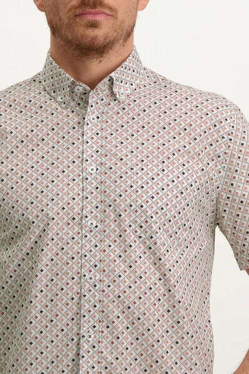 State Of Art Short Sleeve Hemd Druck Rosa Model / Detail