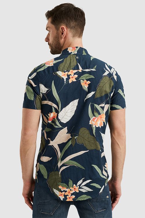 PME Legend Short Sleeve Chemise Impression Marine Model / Achterkant