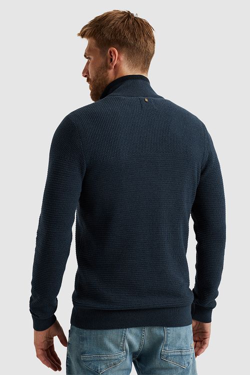 PME Legend Half Zip Trui Mouliné Navy Model / Achterkant