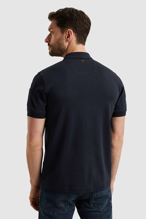PME Legend Halvzip Polotröja Interlock Marinblå Product / Achterkant