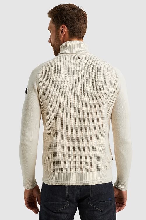 PME Legend Knitted Coltrui Ecru Model / Achterkant