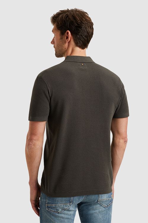 PME Legend Poloshirt Strikket Beluga Grøn Model / Achterkant
