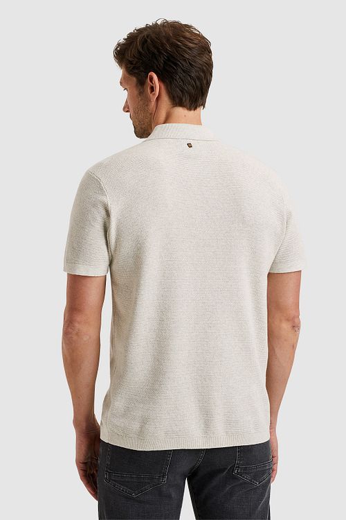 PME Legend Poloskjorte Strikket Ecru Model / Achterkant
