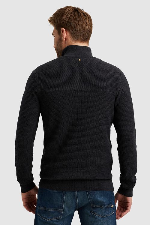 PME Legend Pull Half Zip Mouliné Noir Model / Achterkant