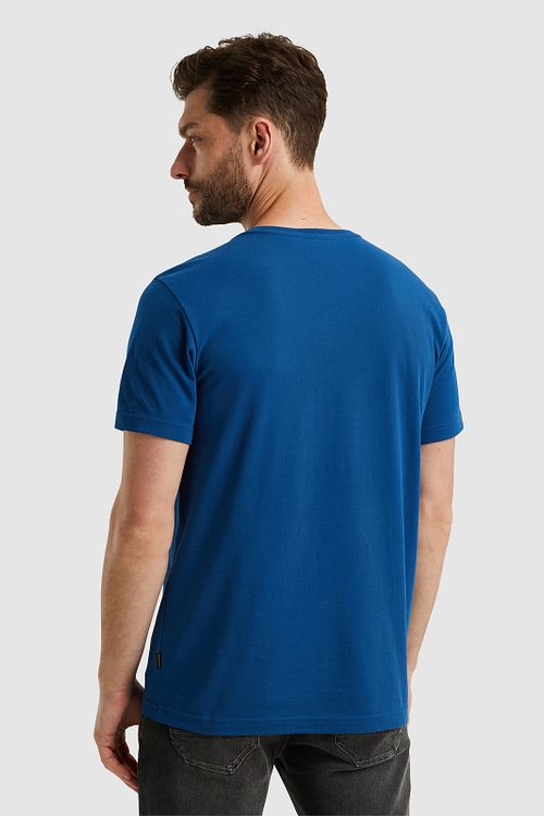 PME Legend Single Jersey T-Shirt Print Blauw Model / Achterkant