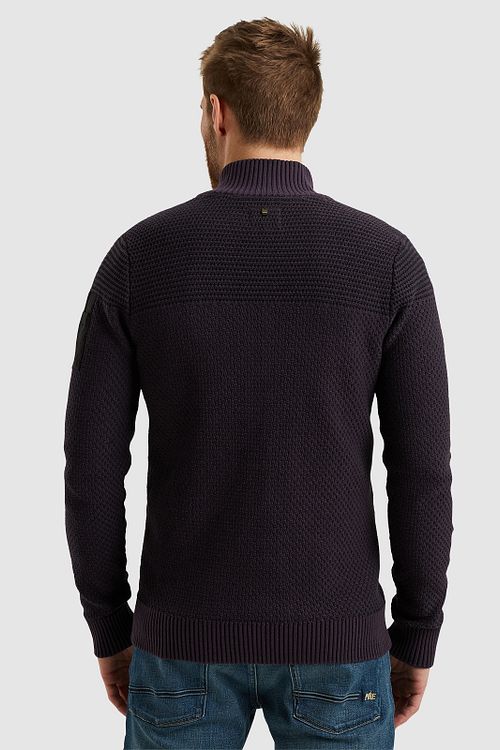 PME Legend Strickjacke Knitted Structure Lila Model / Achterkant