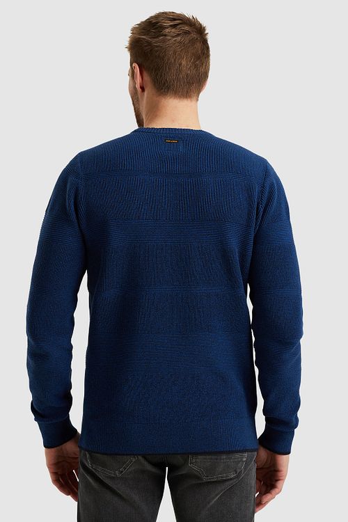 PME Legend Sweater Badge Kobaltblau Model / Voorkant