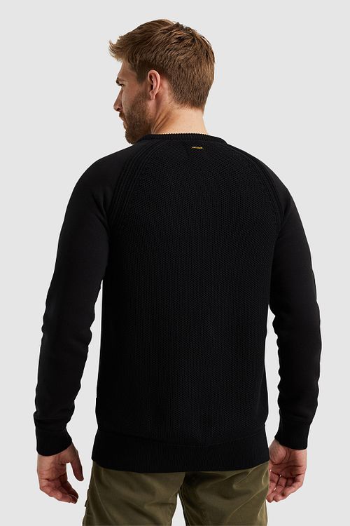 PME Legend Sweter dzianinowy Knit Sweat czarny Model / Achterkant