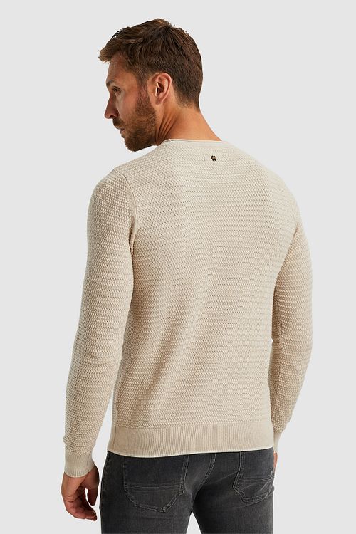 PME Legend Tröja Mouliné Naturvit Model / Achterkant