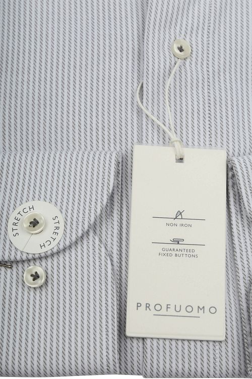 Profuomo Chemise Twill Rayures Vert Product / Detail