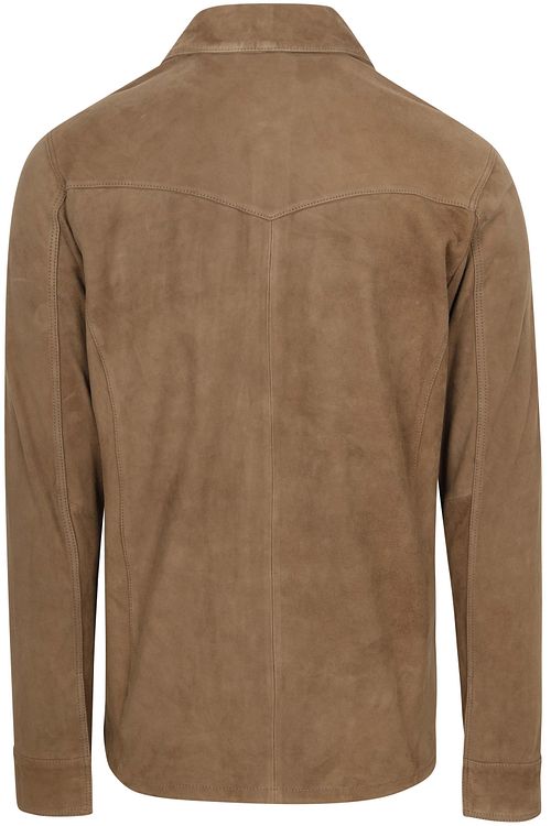 Profuomo Surchemise Suede Taupe Product / Achterkant