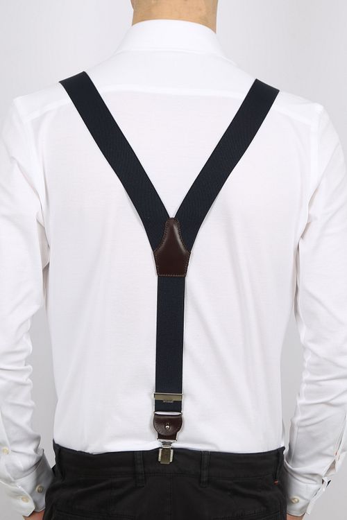 Profuomo Luksusowe szelki granatowe Model / Achterkant