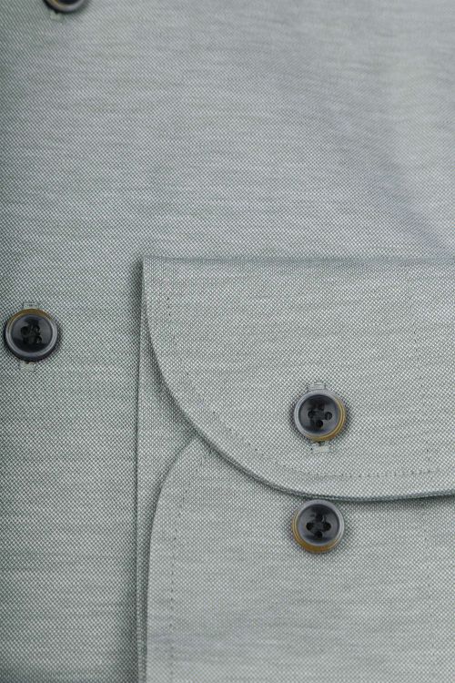 Profuomo Overhemd Single Jersey Groen Melange Product / Detail