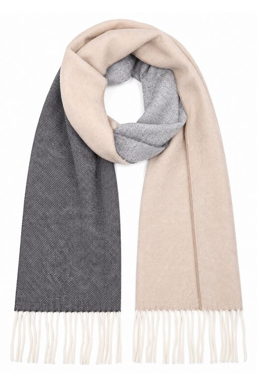 Profuomo Scarf Lambswool Grey Beige