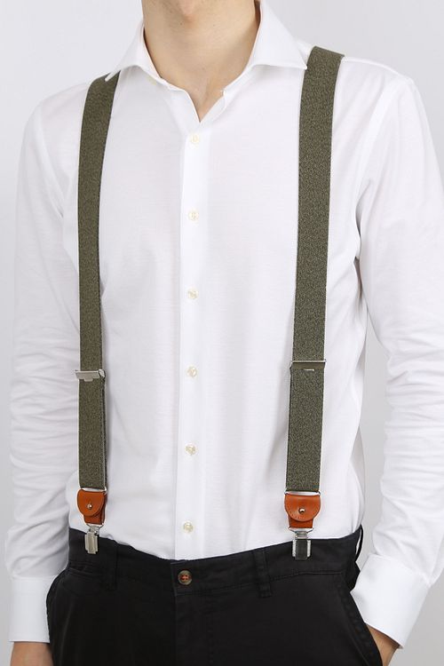 Profuomo Seler Grøn Melange Model / Voorkant