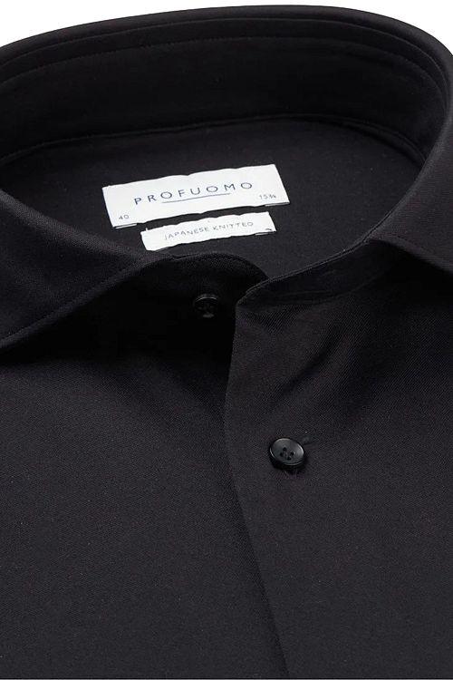 Profuomo Japanese Knitted Overhemd Black Product / Detail