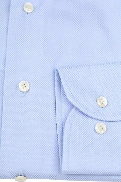 Profuomo Dobby Shirt Print Light Blue Model / Detail