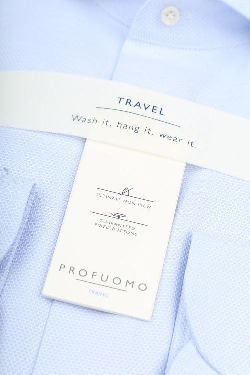 Profuomo Skjorte Med Ekstra Lange Ærmer Travel Lyseblå Product / Detail