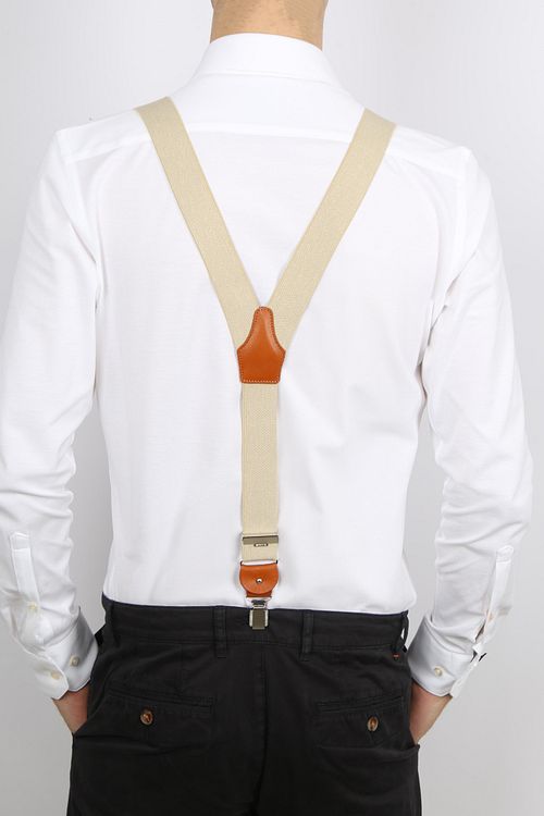 Profuomo Szelki beżowe Model / Achterkant
