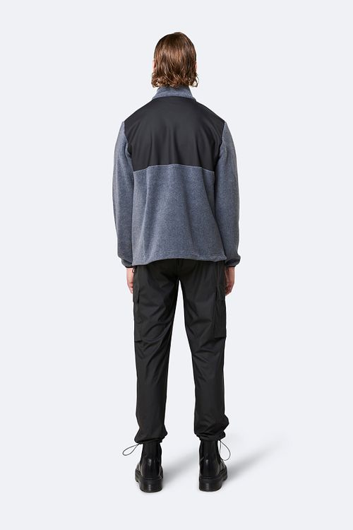 Rains Fleece Zip Cardigan Grey Model / Achterkant