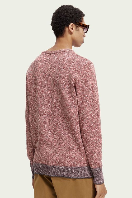 Scotch and Soda Pullover Red Melange Model / Achterkant