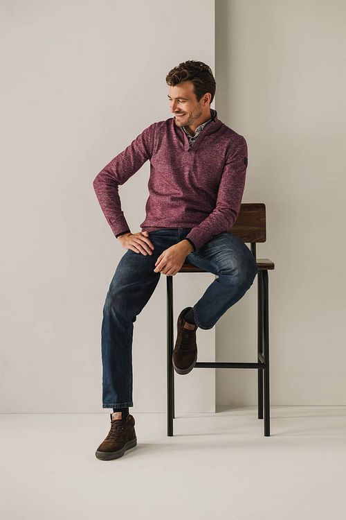 State Of Art Half Zip Trui Rood Model / Sfeerbeeld