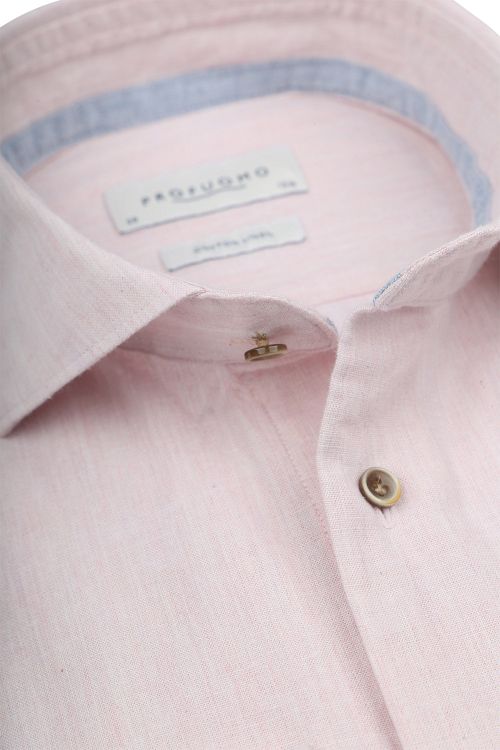 Profuomo Skjorta i Linned Rosa Product / Detail