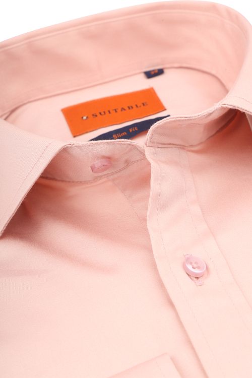 Suitable Satin Stretch Skjorta Rosa Product / Detail
