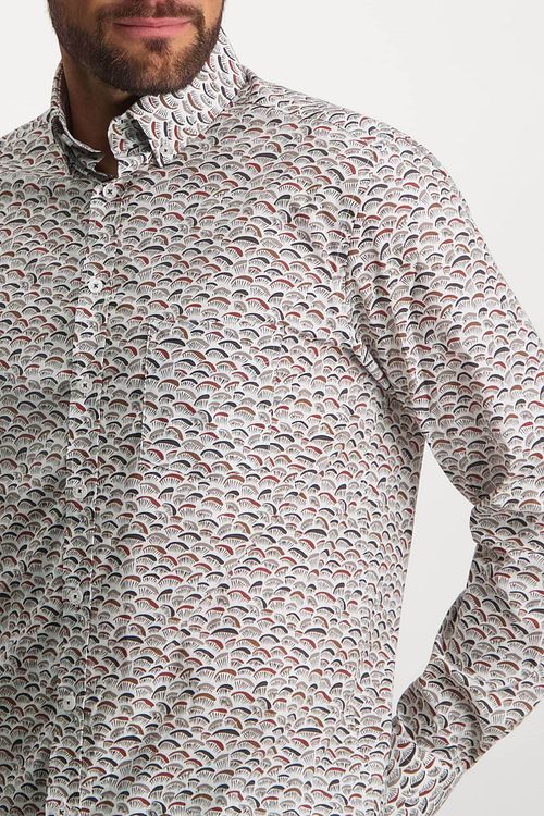 Camicia State of Art con stampa rossa Model / Detail