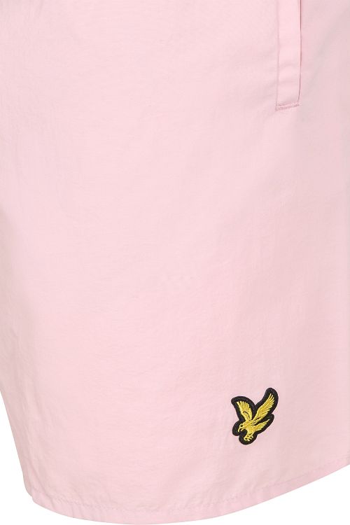 Lyle & Scott jednokolorowe spodenki kąpielowe różowe Product / Detail