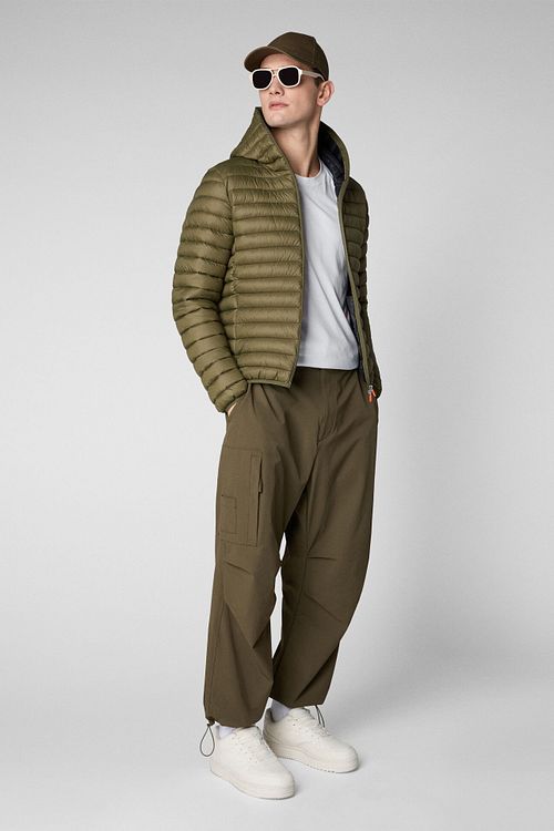 Save The Duck Jakke Giga Donald Olivengrøn Model / Zijkant