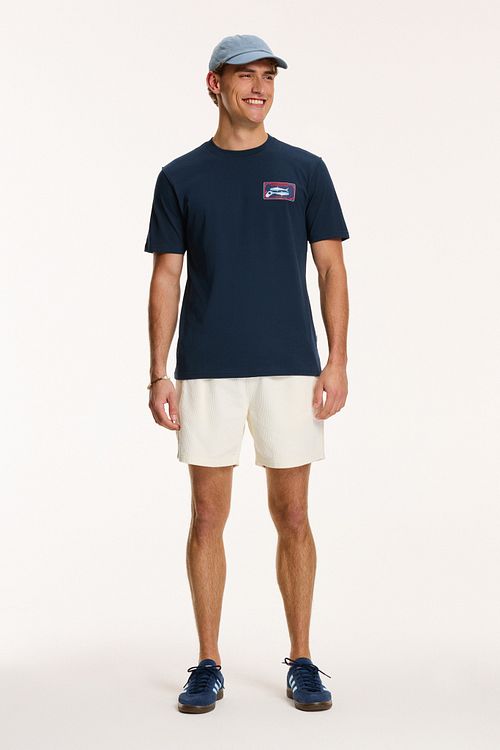 Shiwi T-shirt Sardines Midnatt Marinblå Model / Voorkant