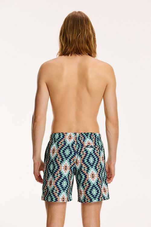 Shiwi Zwembroek Mayan Print Groen Model / Achterkant