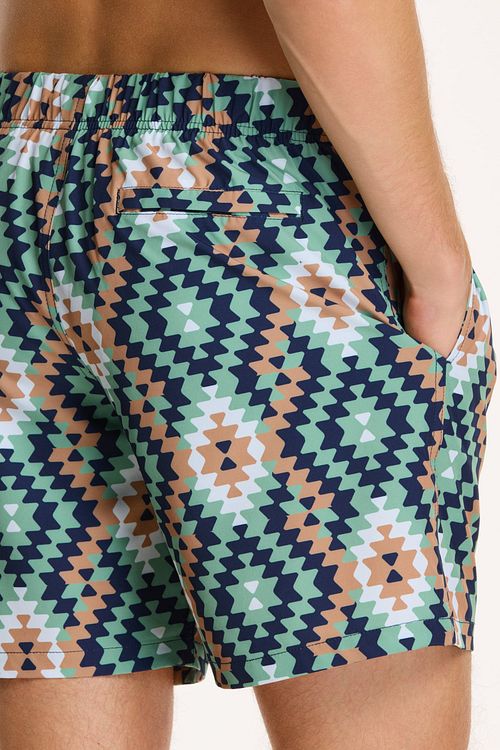 Shiwi Zwembroek Mayan Print Groen Model / Detail