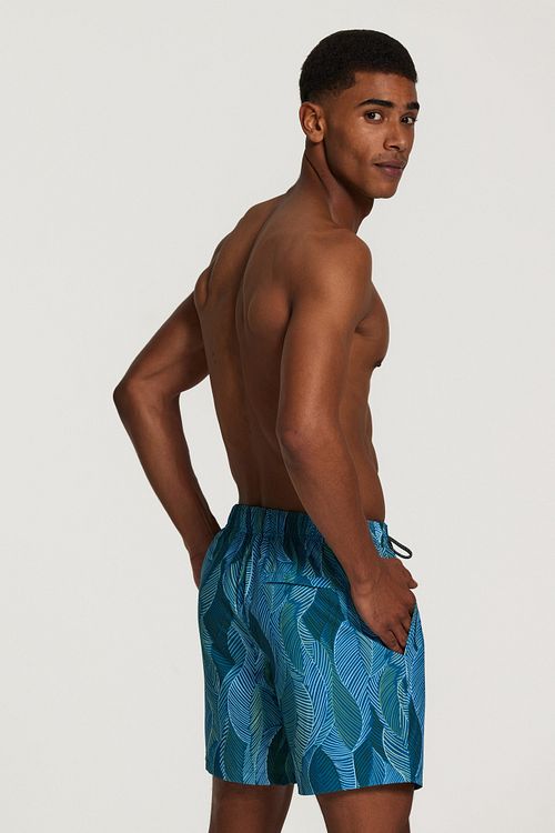 Shiwi Zwembroek Bladeren Blauw Model / Achterkant