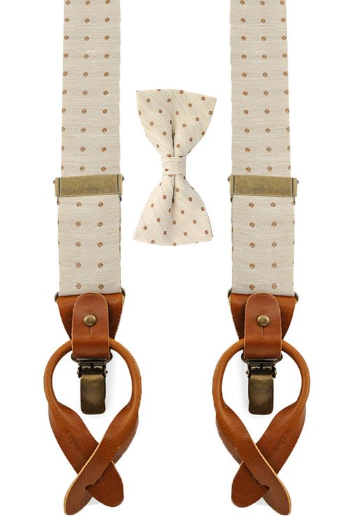 Sir Redman Bretels Combi Pack Dapper Dot Beige Product