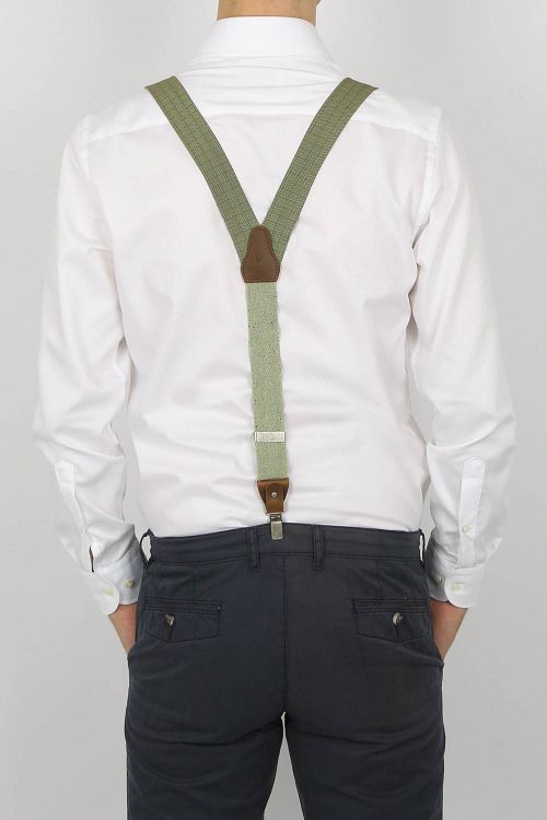 Sir Redman Lyxiga Essential MacMillan Grön Suspenders Model / Achterkant